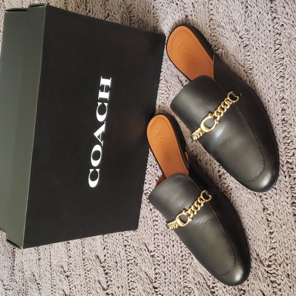 Coach Soft Leather Slide size 9.5 Black